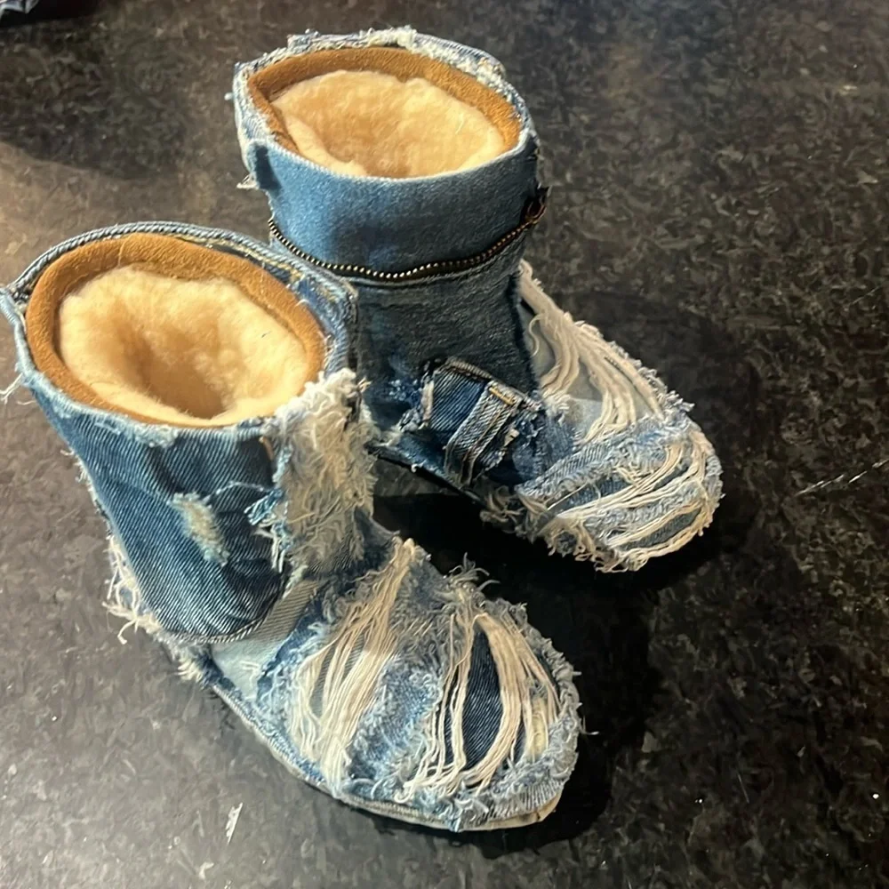 NWOT Kids BearPaw Denim Boots
